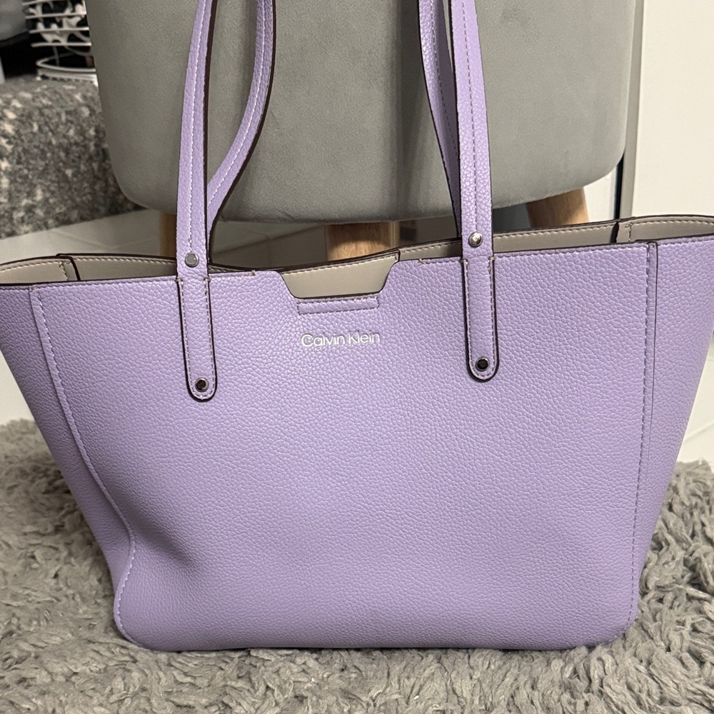 Calvin Klein Light Purple Tote Bag